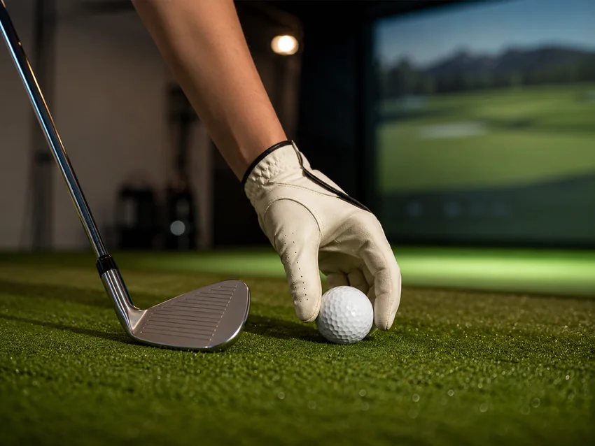 Two golfers reviewing a swing on the course