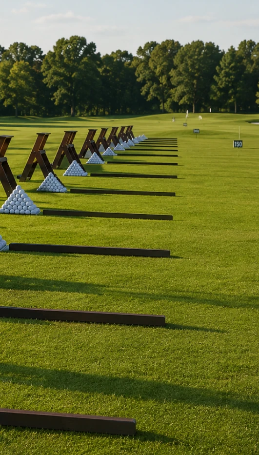 Driving range at SwingFit fitting day
